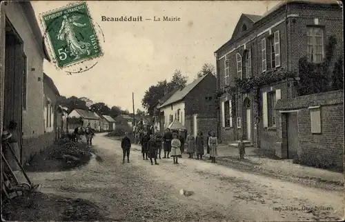 Ak Beaudéduit Oise, La Mairie