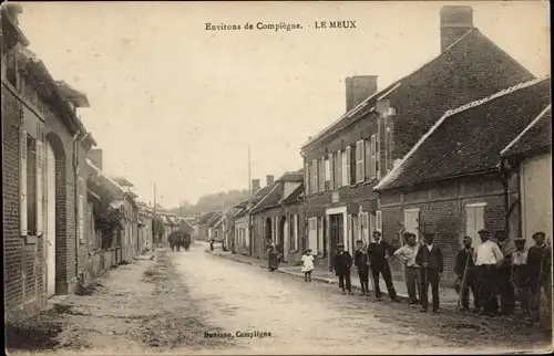 Ak Le Meux Oise, Straßenpartie