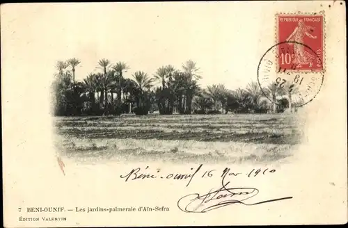 Ak Beni Ounif Algerien, Les jardins-palmeraie d'Ain-Sefra