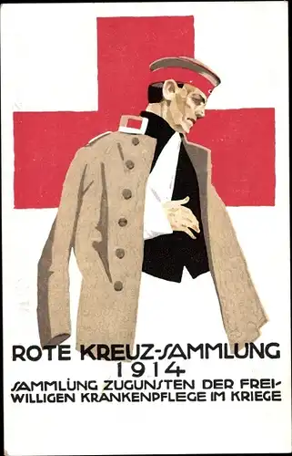 Künstler Ak Hohlwein, L., Rote Kreuz Sammlung 1914, Freiwillige Krankenpflege im Kriege
