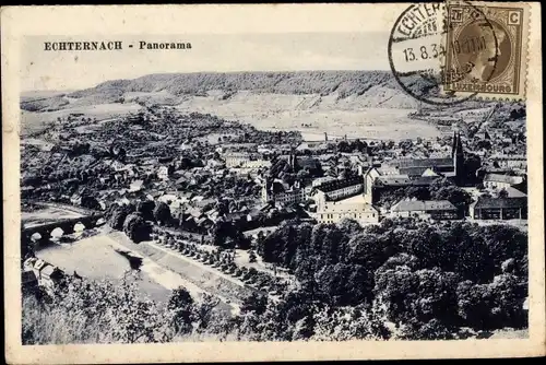 Ak Echternach Luxemburg, Panorama