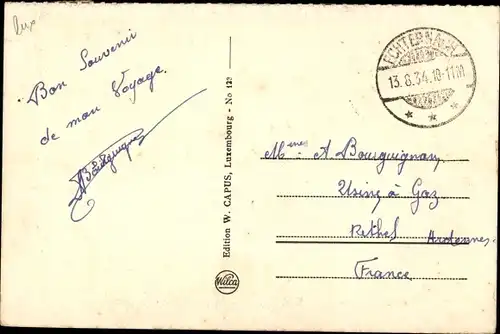 Ak Echternach Luxemburg, Panorama