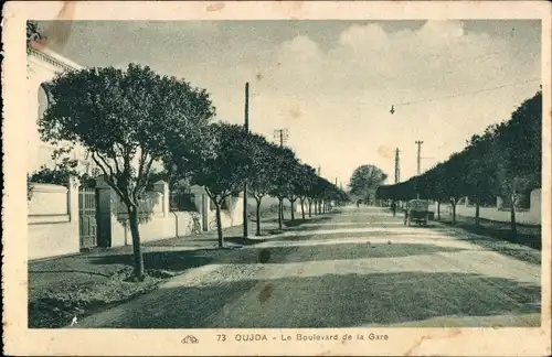 Ak Oudjda Oujda Marokko, Le Boulevard de la Gare