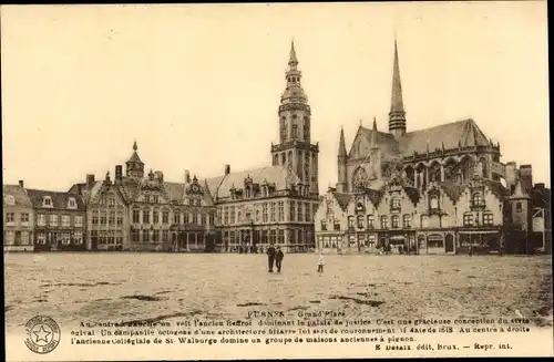 Ak Furnes Veurne Westflandern, Grand Place