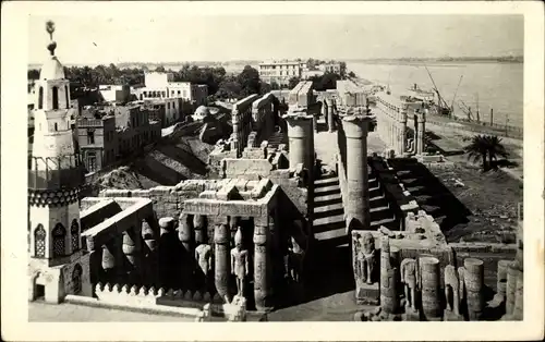 Ak Luxor Ägypten, General View of the Temple