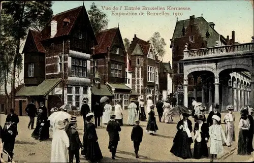 Ak Brüssel Weltausstellung 1910, vue de l'Entrée Bruxelles Kermesse