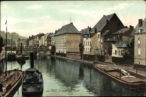 Ak Namur Wallonien, La Sambre, Le Meuse, Boote