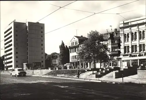 Ak Gotha in Thüringen, Arnoldi Platz, Auto, Hochhaus