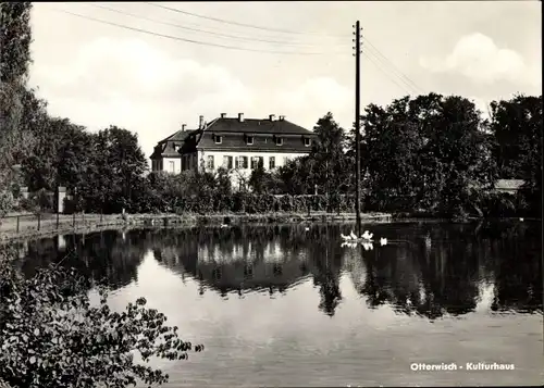 Ak Otterwisch in Sachsen, Kulturhaus, See, Schwäne