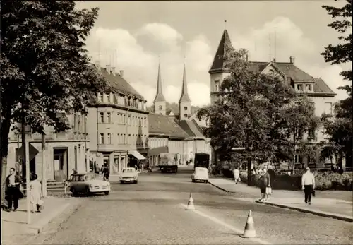 Ak Grimma in Sachsen, Leipziger Straße, Straßenszene