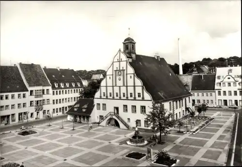 Ak Grimma in Sachsen, Rathaus, Brunnen