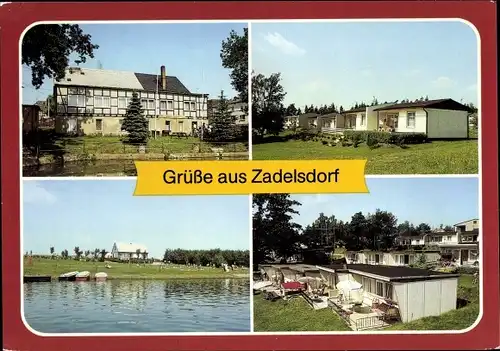 Ak Zadelsdorf Zeulenroda Triebes in Thüringen, Konsum-Gaststätte Kulturhaus, Talsperre, Bungalowdorf