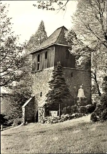 Ak Lugau im Erzgebirge, Alter Glockenturm, Außenansicht