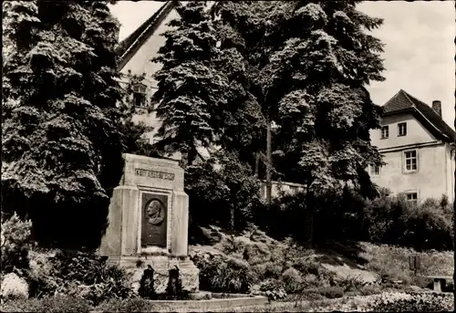 Ak Bad Köstritz an der Weißen Elster Thüringen, Julius-Sturm-Denkmal