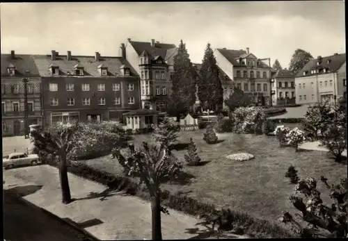 Ak Lengefeld im Erzgebirge Sachsen, Markt, Grünanlagen