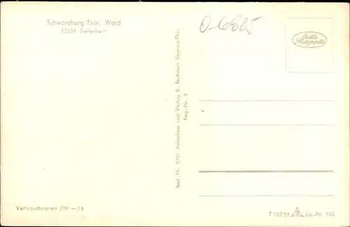 Ak Schwarzburg im Thüringer Wald, FDGB Ferienheim Trippstein