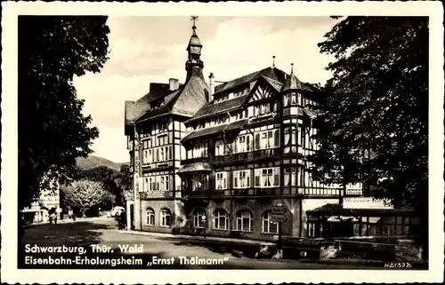 Ak Schwarzburg im Thüringer Wald, Eisenbahn Erholungsheim Ernst Thälmann