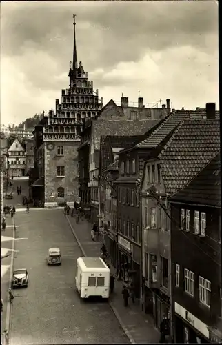 Ak Pößneck in Thüringen, Rathaus