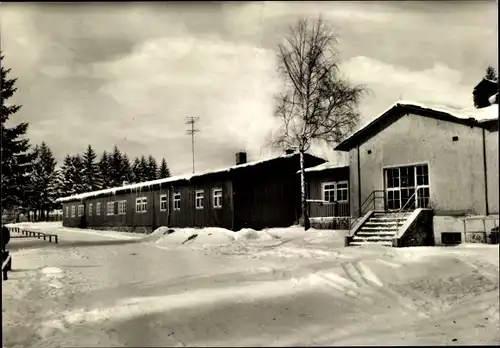 Ak Hormersdorf Zwönitz im Erzgebirge Sachsen, Jugendherberge Adolf Hennecke, Winter