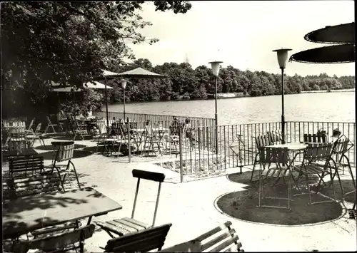 Ak Kohren Sahlis in Sachsen, Gaststätte Lindenvorwerk, Terrasse