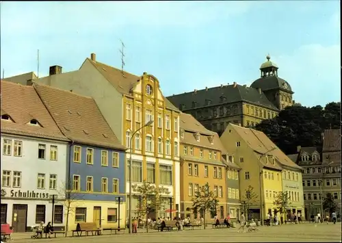 Ak Weißenfels an der Saale, Karl-Marx-Platz und Schloss Augustusburg