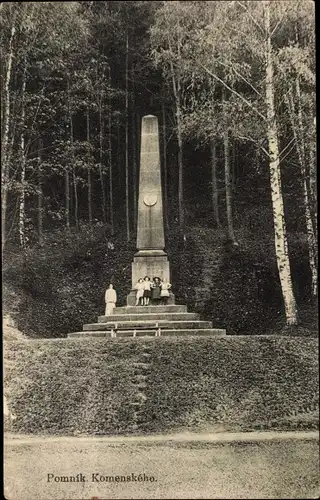 Ak Brandýs nad Orlicí Brandeis an der Adler Region Pardubice, Pomník J.A. Komenského