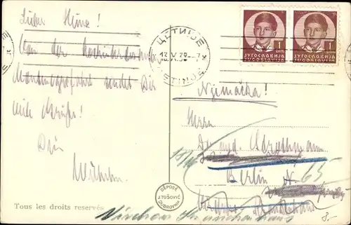 Ak Цетиње Cetinje Montenegro, Gesamtansicht