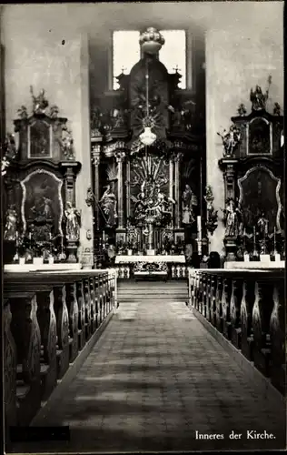 Ak Bad Dürrnberg bei Hallein in Salzburg, Kircheninneres