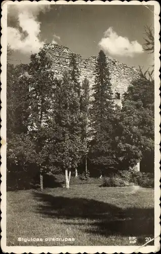 Foto Ak Sigulda Segewold Lettland, Ruine