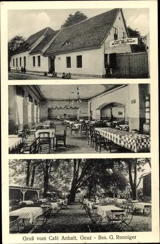 Ak Geuz Köthen in Anhalt, Café Anhalt, Bes. G. Ronniger