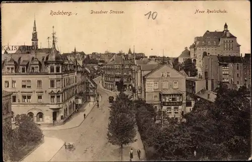 Ak Radeberg in Sachsen, Dresdner Straße, Neue Realschule