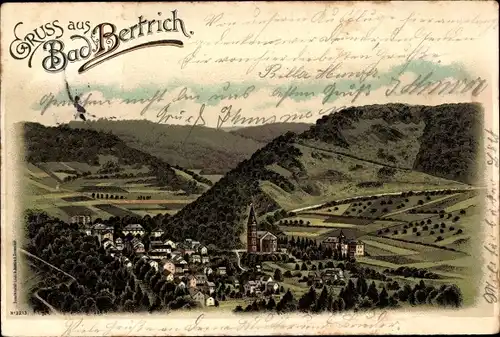 Litho Bad Bertrich an der Mosel Eifel, Gesamtansicht