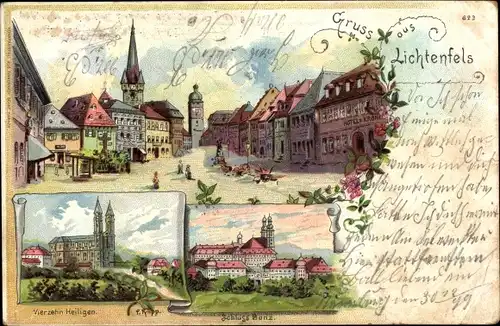 Litho Lichtenfels, Vierzehn Heiligen, Schloss Banz