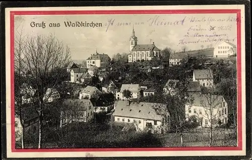 Ak Waldkirchen Grünhainichen im Erzgebirge Sachsen, Gesamtansicht