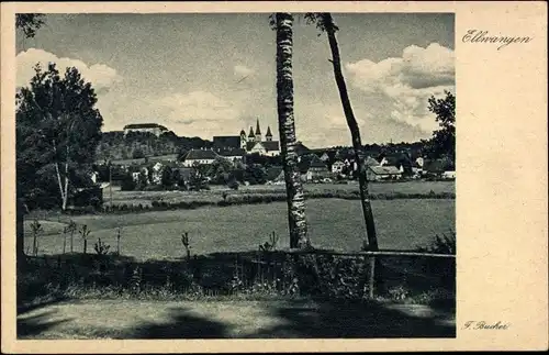 Ak Ellwangen an der Jagst Württemberg, Blick zum Ort
