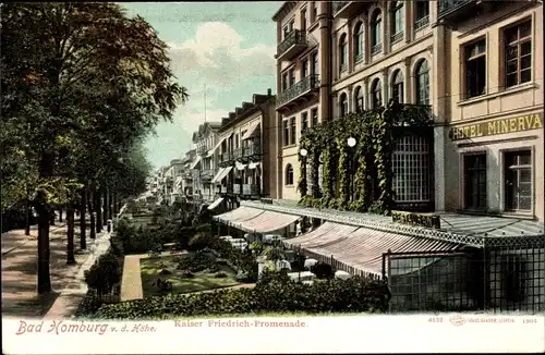 Ak Bad Homburg vor der Höhe Hessen, Kaiser Friedrich-Promenade