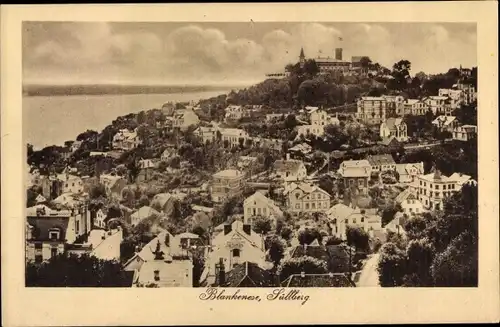 Ak Hamburg Altona Blankenese, Süllberg, Panorama