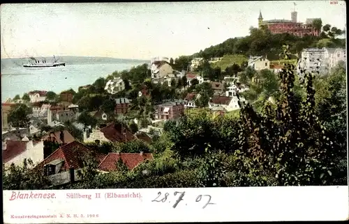 Ak Hamburg Blankenese, Süllberg II, Elbansicht