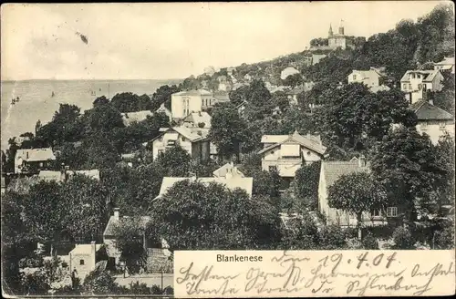Ak Hamburg Altona Blankenese, Panorama vom Süllberg