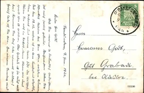 Ak Sandesneben in Lauenburg, Kirche, Pastorat