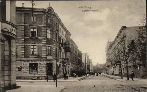 Ak Tschernjachowsk Insterburg Ostpreußen, Kasernenstraße, Militärbedarfsartikel