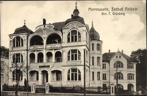 Ak Ostseebad Ahlbeck Heringsdorf auf Usedom, Hotel Meereswarte