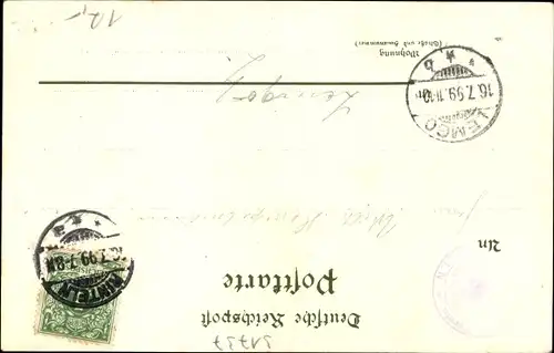 Litho Rinteln an der Weser, Gruß vom Rinteler Klippenturm, Aussichtsturm