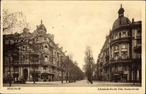 Ak Berlin Charlottenburg, Achenbachstraße Ecke Rankestraße, Zigarrengeschäft