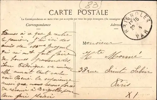 Ak Brignoles Var, Place Sadi Carnot, Brunnen