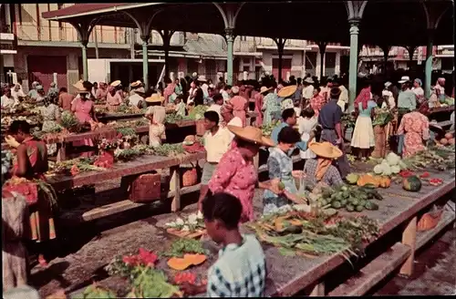 Ak Pointe a Pitre Guadeloupe, Le Marche, Markt