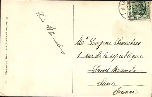 Ak Mutzig Elsass Bas Rhin, Feste Kaiser Wilhelms II., Namenstein