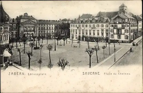 Ak Saverne Zabern Elsass Bas Rhin, Schlossplatz