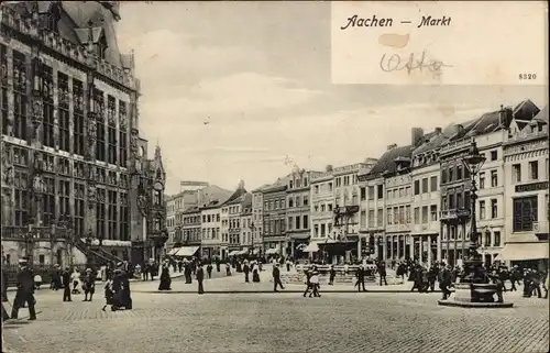 Ak Aachen in Nordrhein Westfalen, Markt