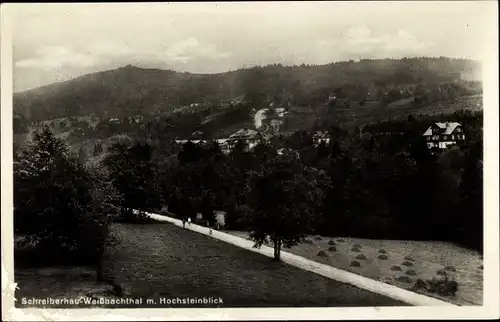 Ak Weißbachtal Szklarska Poręba Schreiberhau Riesengebirge Schlesien, Hochsteinblick